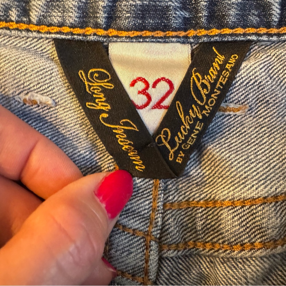 Vintage Mens Lucky Brand Dungarees-Virtue Vintage Straight. 32x33 (long inseam) - Picture 6 of 12